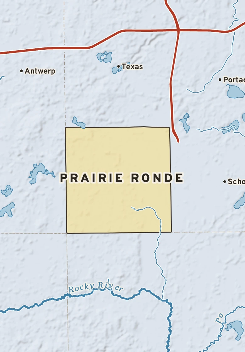 Atlas plate of Prairie Ronde, Michigan.