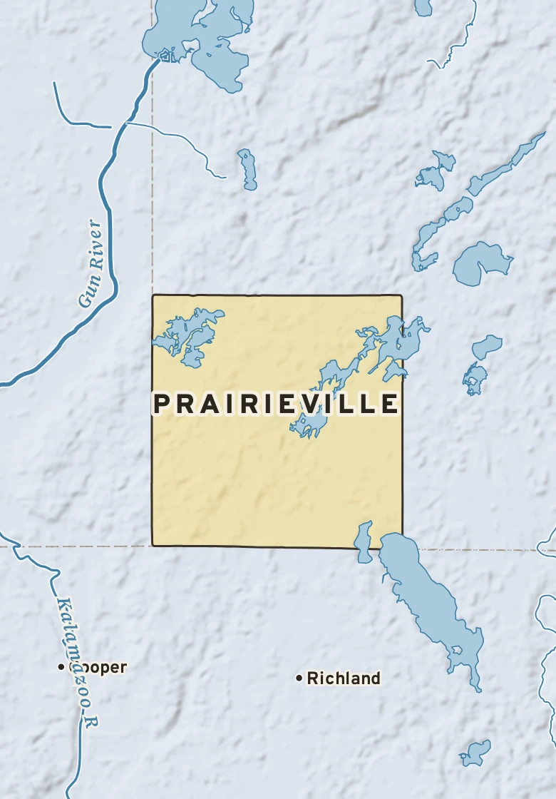 Atlas plate of Prairieville, Michigan.