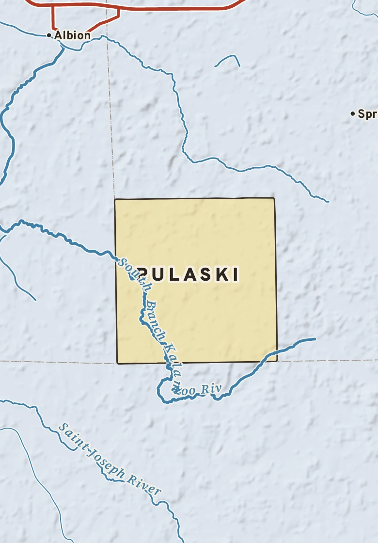 Atlas plate of Pulaski, Michigan.