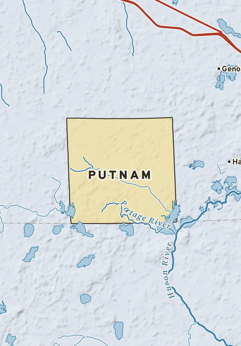 Atlas plate of Putnam, Michigan.