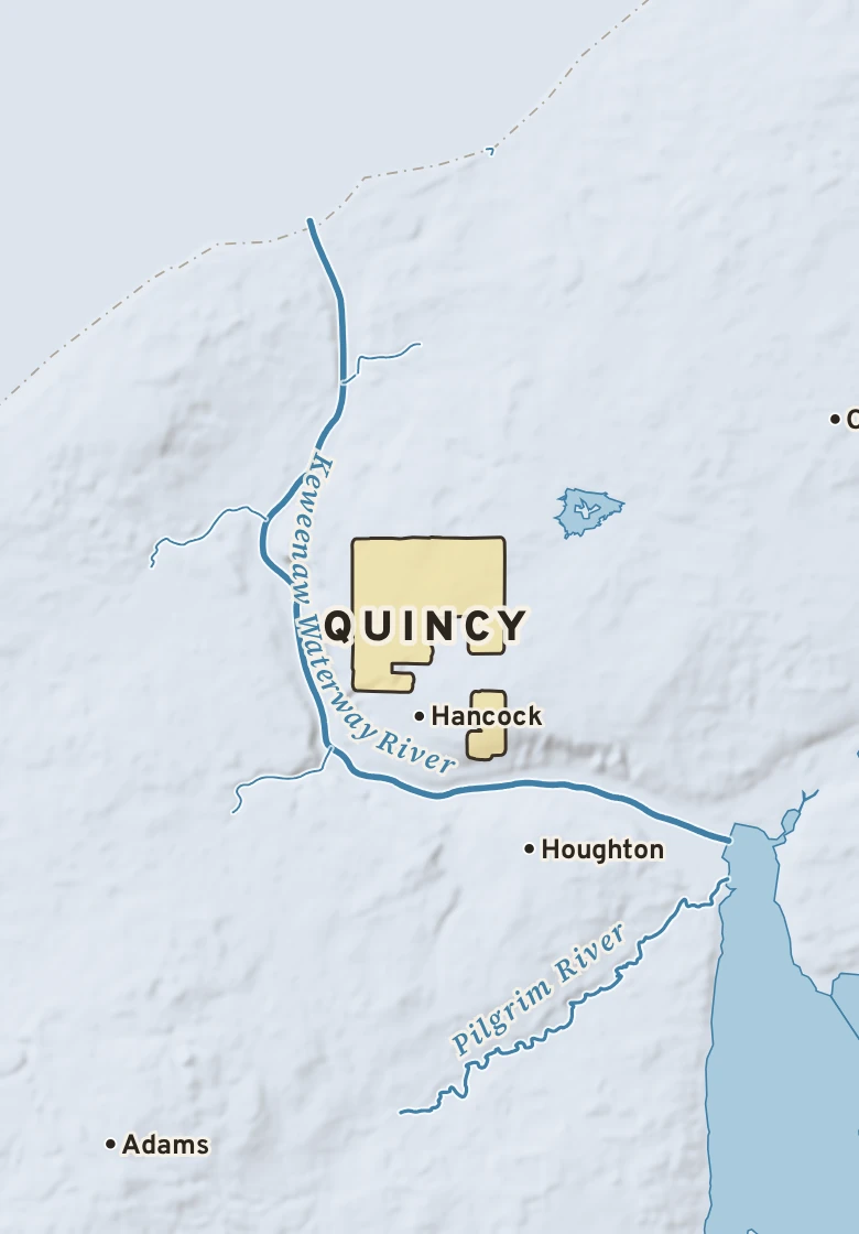 Atlas plate of Quincy, Michigan.