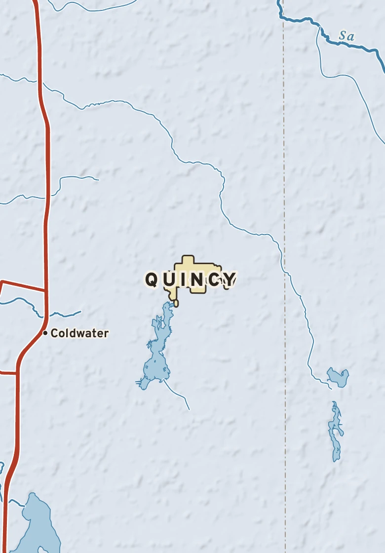 Atlas plate of Quincy, Michigan.