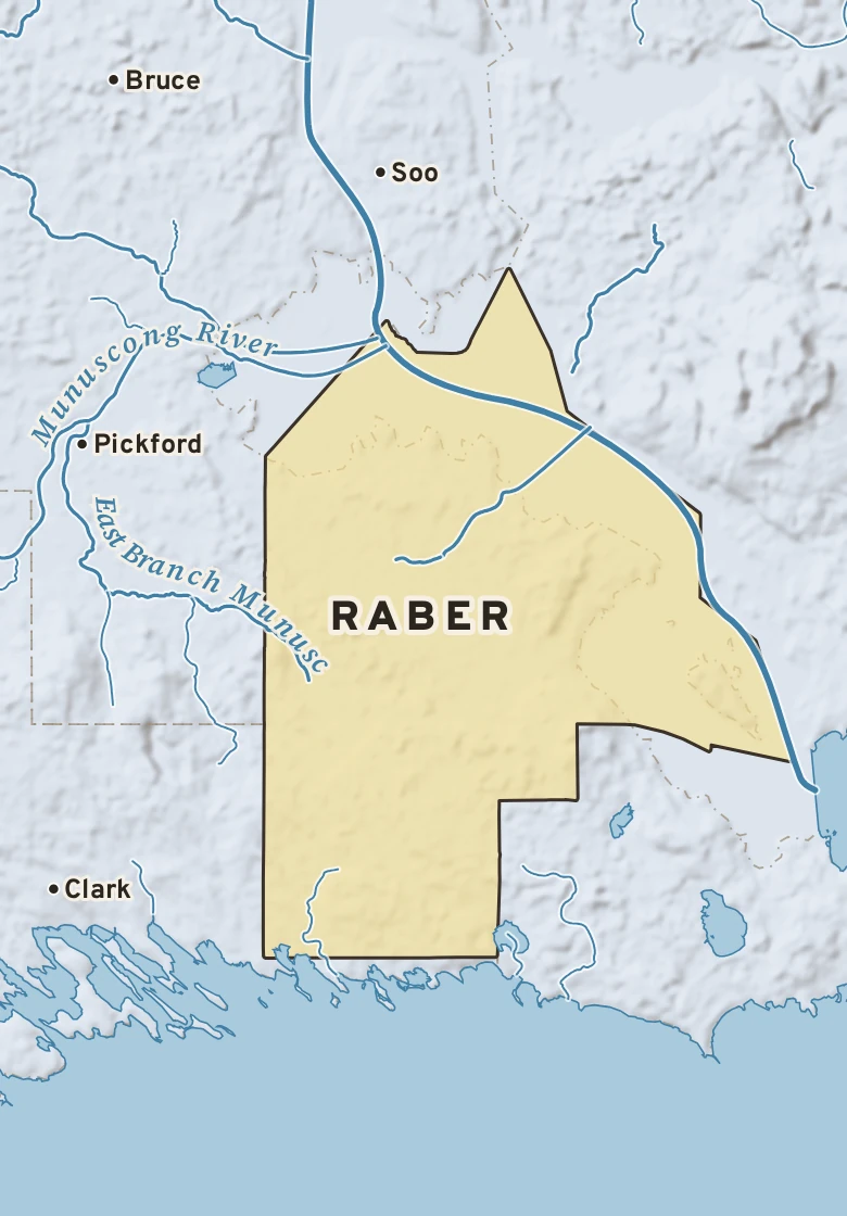 Atlas plate of Raber, Michigan.