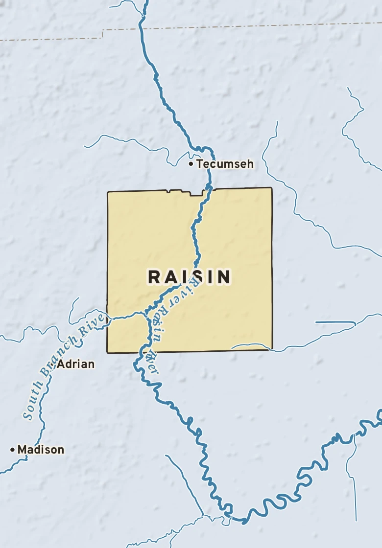 Atlas plate of Raisin, Michigan.