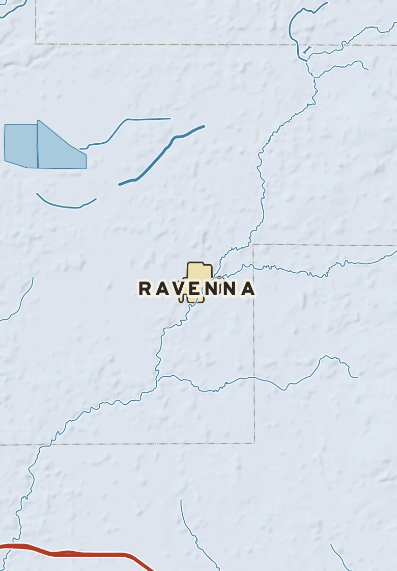 Atlas plate of Ravenna, Michigan.