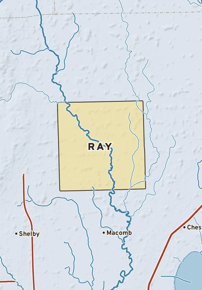 Atlas plate of Ray, Michigan.