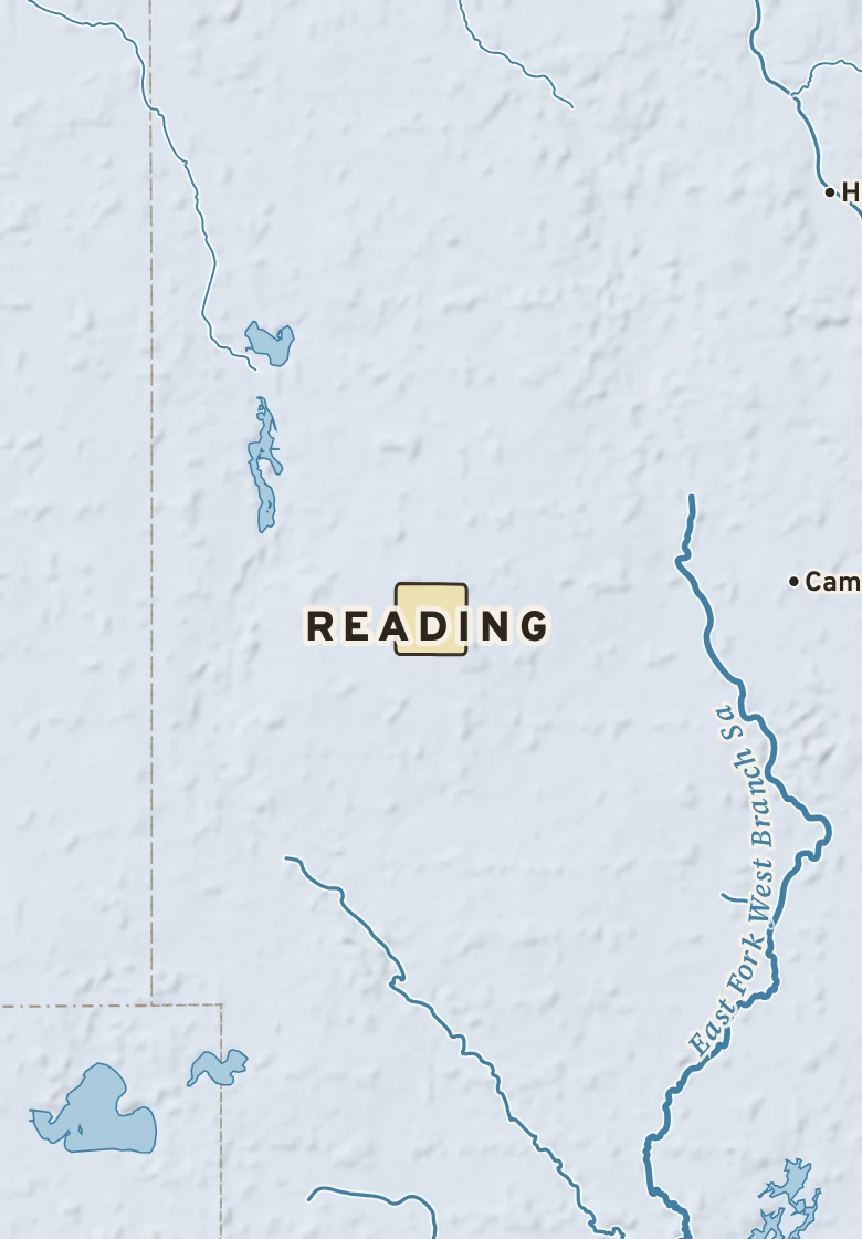 Atlas plate of Reading, Michigan.