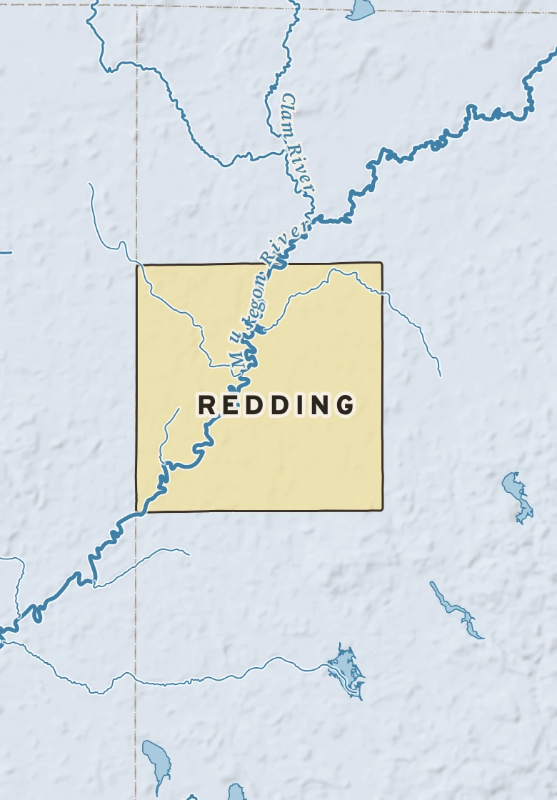 Atlas plate of Redding, Michigan.