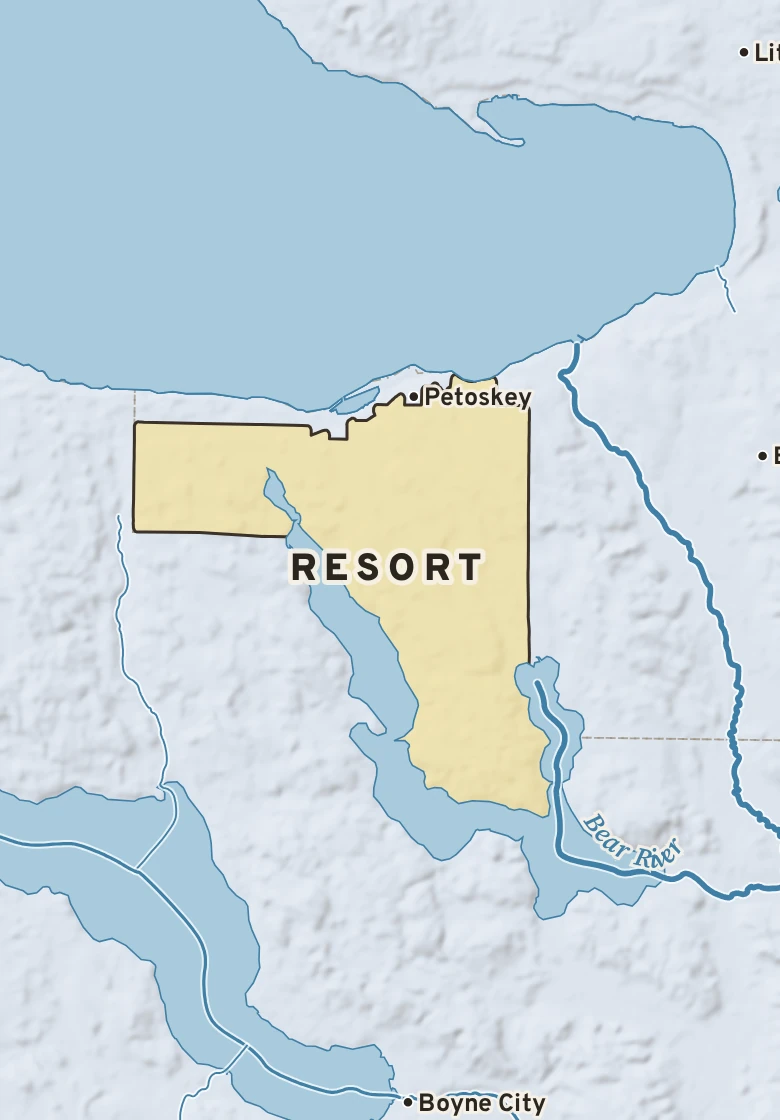 Atlas plate of Resort, Michigan.