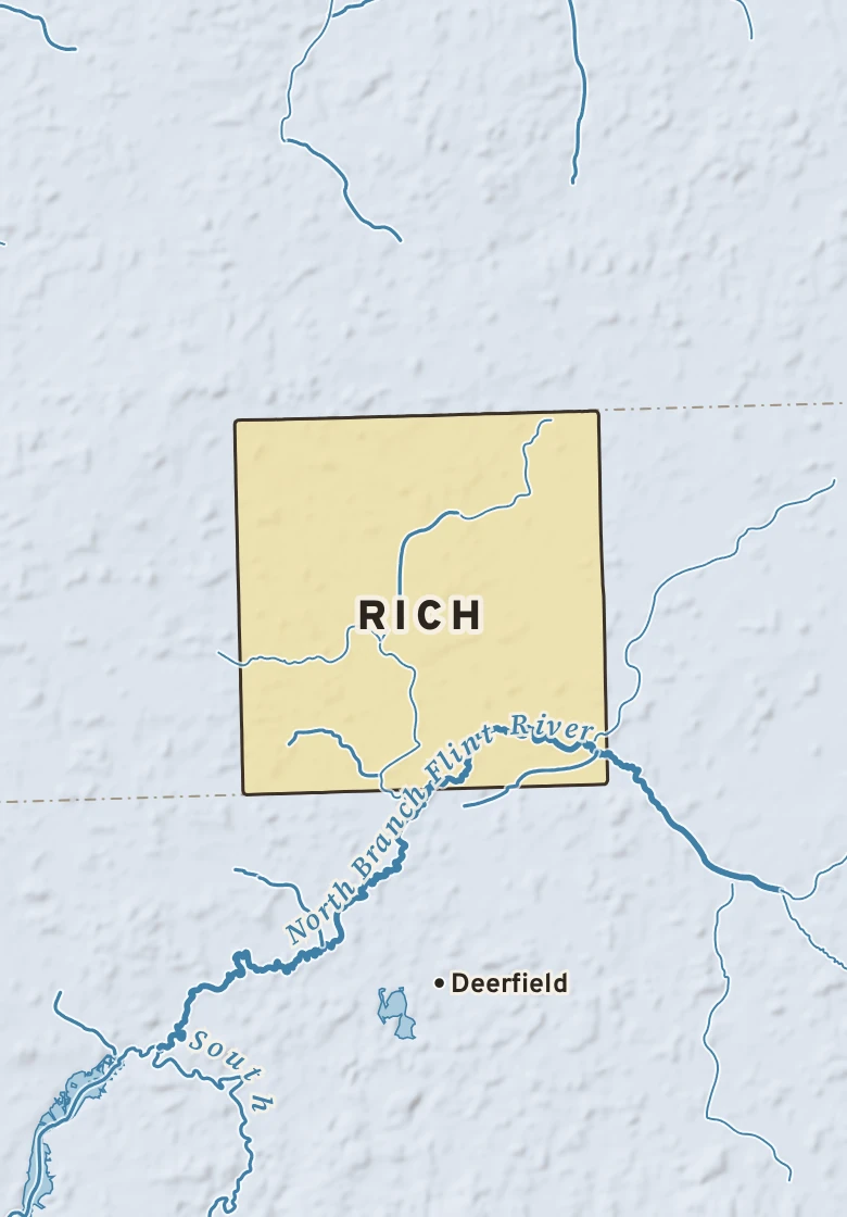 Atlas plate of Rich, Michigan.