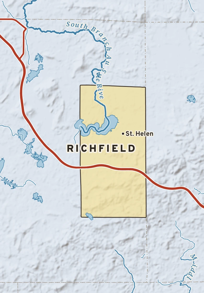 Atlas plate of Richfield, Michigan.