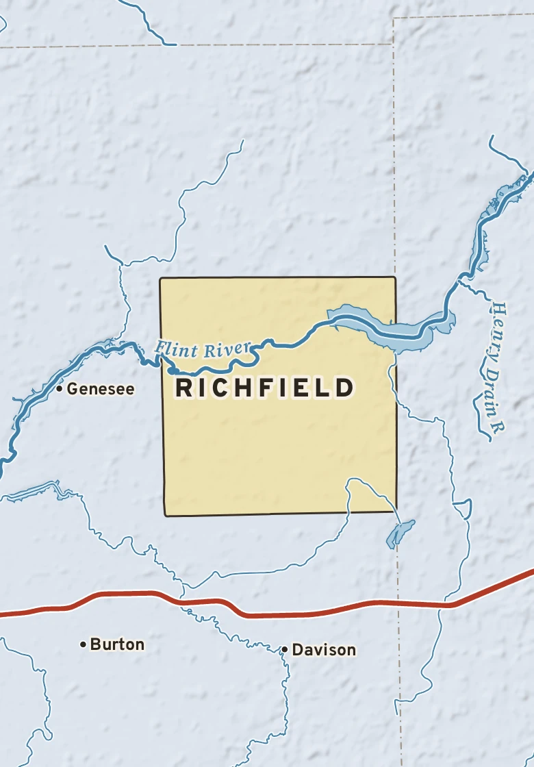 Atlas plate of Richfield, Michigan.