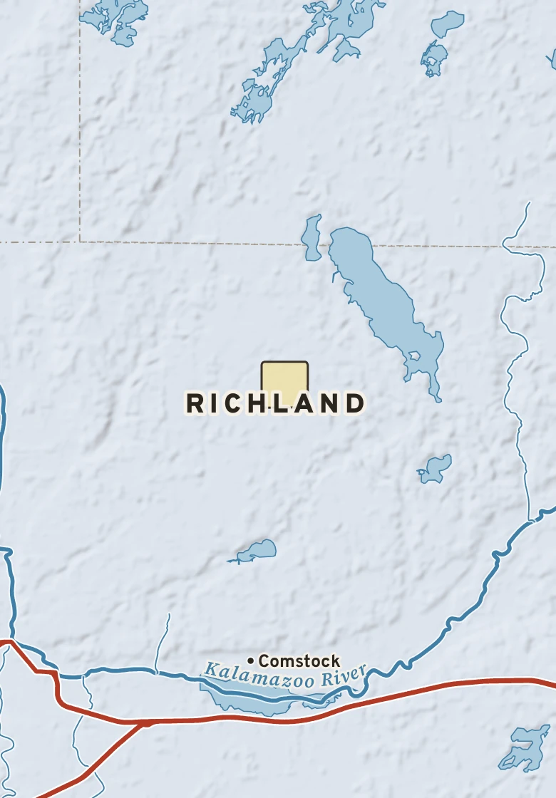 Atlas plate of Richland, Michigan.