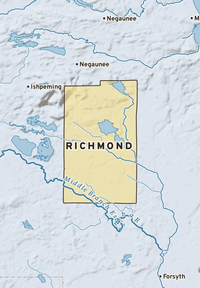 Atlas plate of Richmond, Michigan.