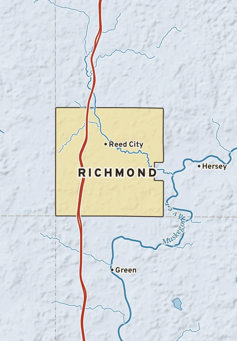 Atlas plate of Richmond, Michigan.