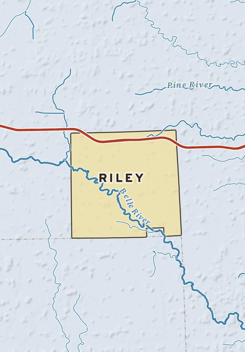 Atlas plate of Riley, Michigan.