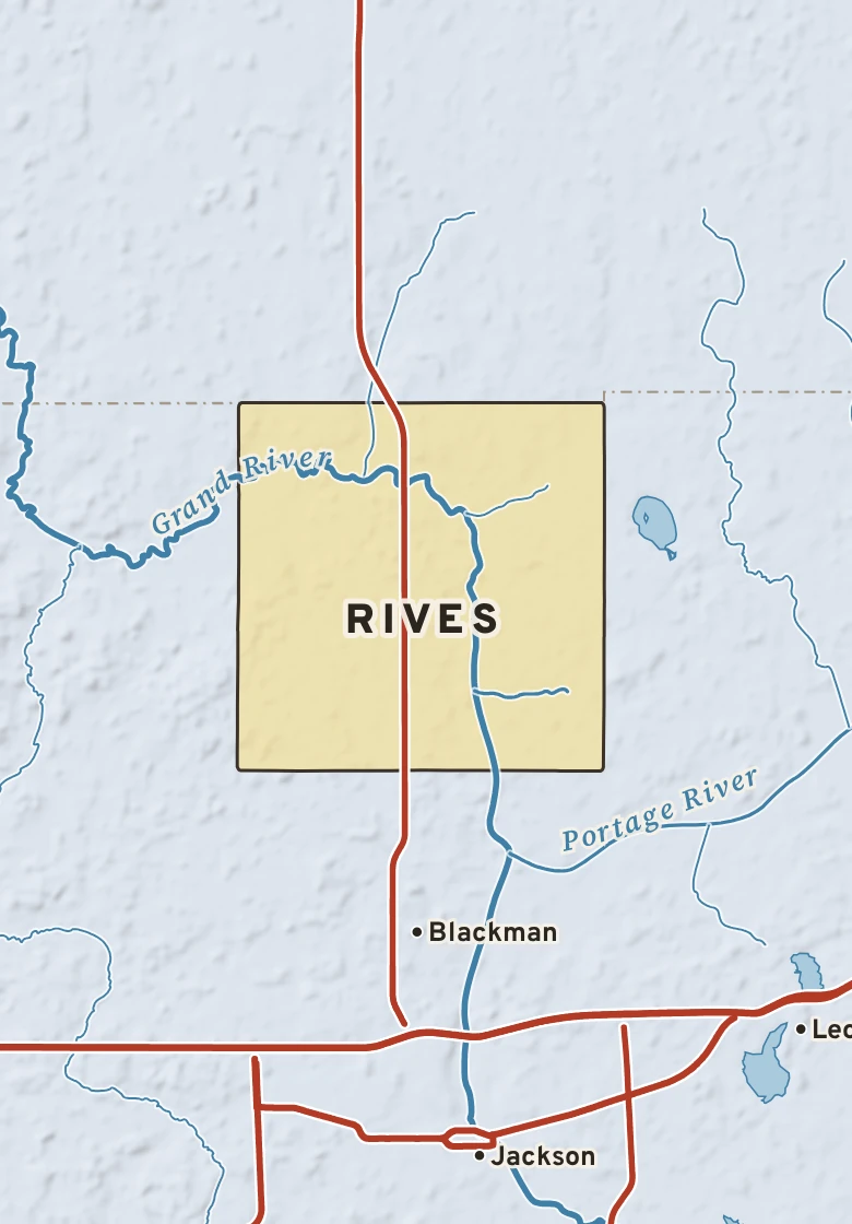 Atlas plate of Rives, Michigan.