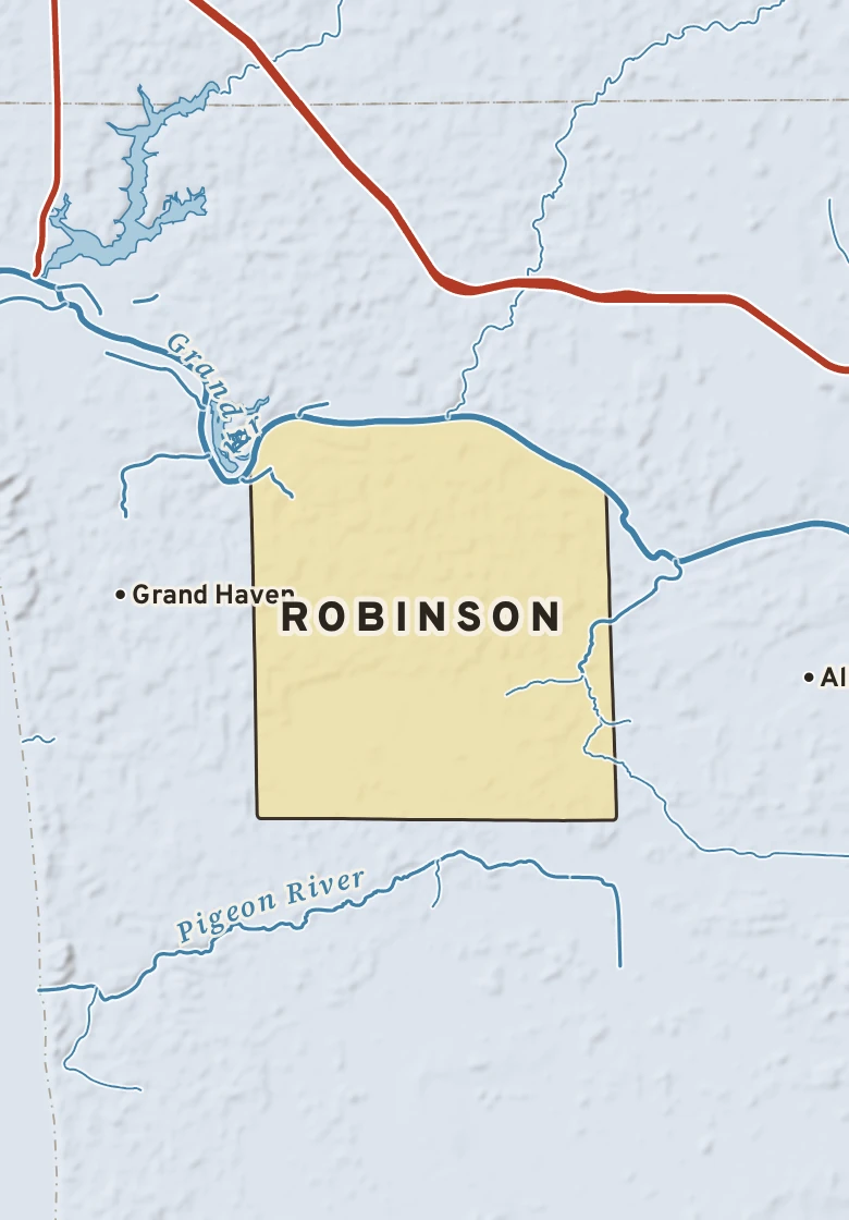 Atlas plate of Robinson, Michigan.
