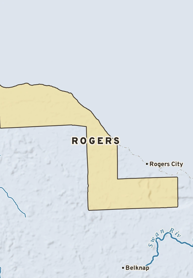 Atlas plate of Rogers, Michigan.