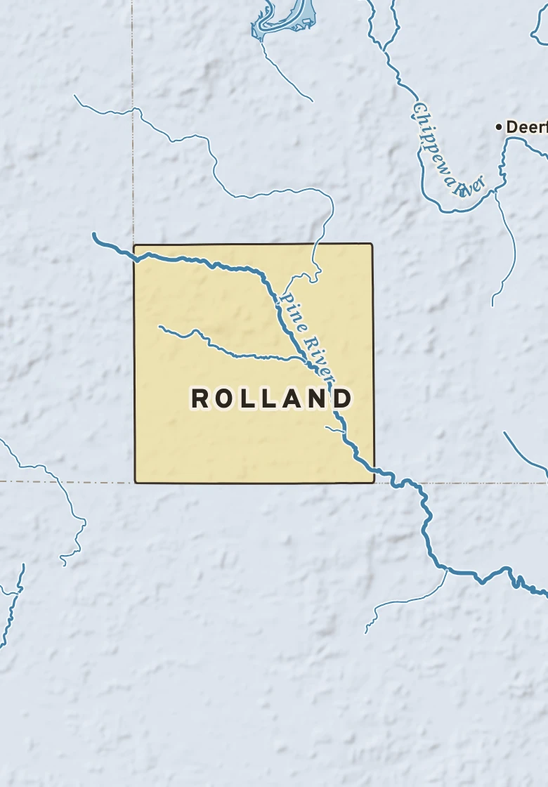 Atlas plate of Rolland, Michigan.