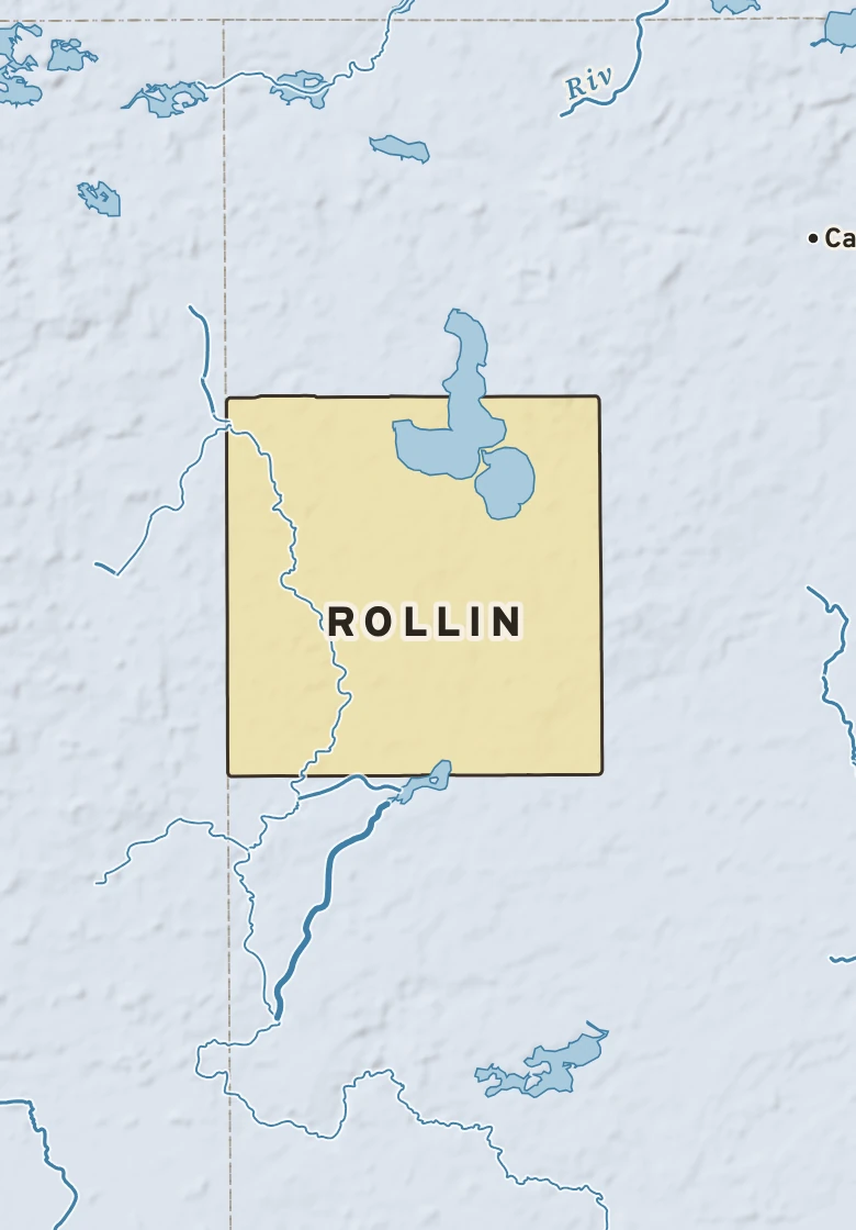 Atlas plate of Rollin, Michigan.