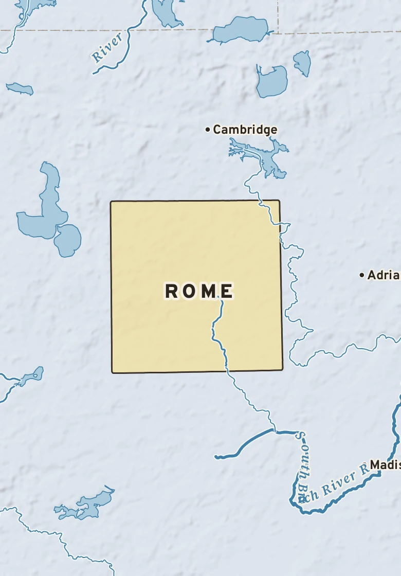Atlas plate of Rome, Michigan.