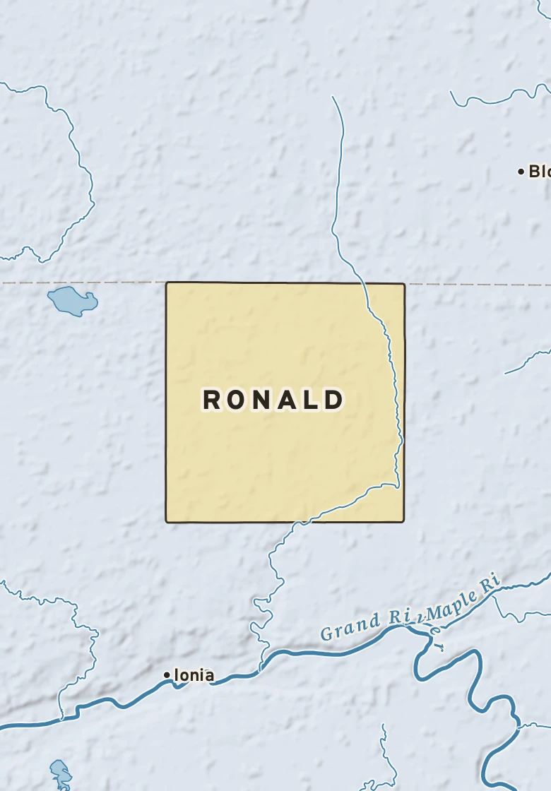 Atlas plate of Ronald, Michigan.