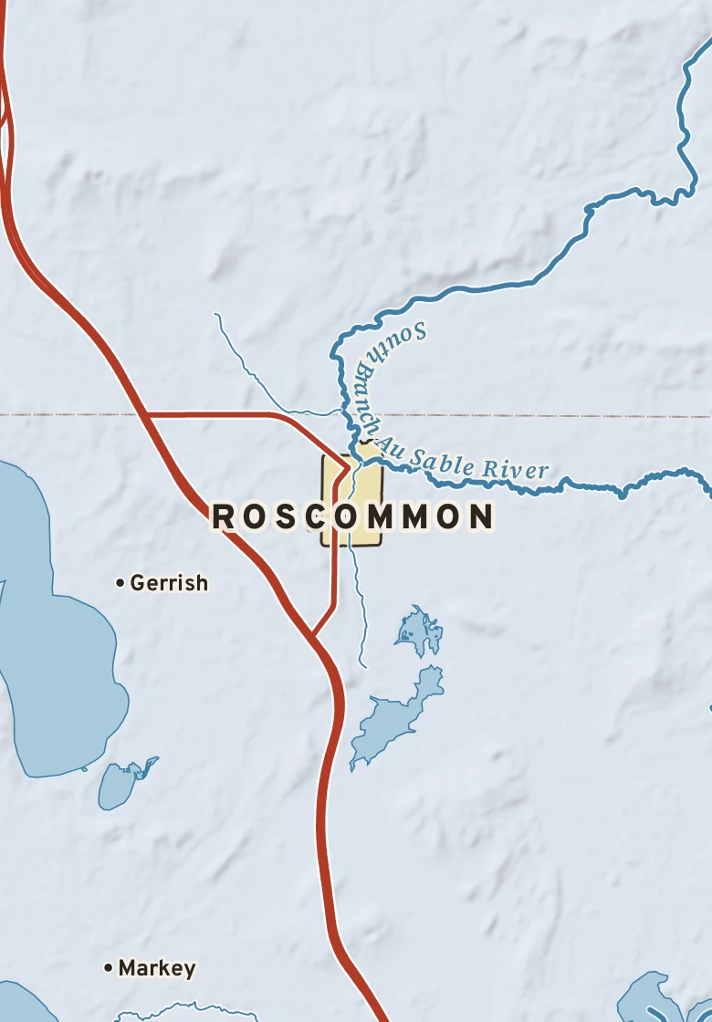 Atlas plate of Roscommon, Michigan.