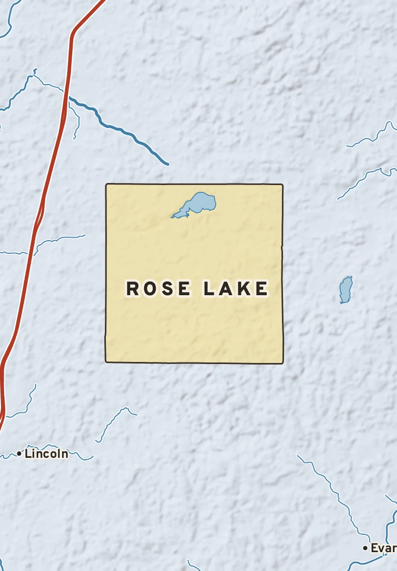 Atlas plate of Rose Lake, Michigan.