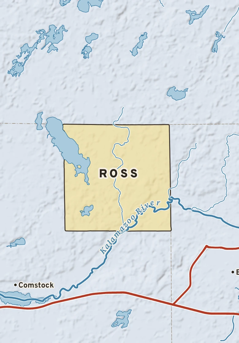Atlas plate of Ross, Michigan.