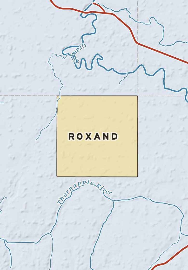 Atlas plate of Roxand, Michigan.