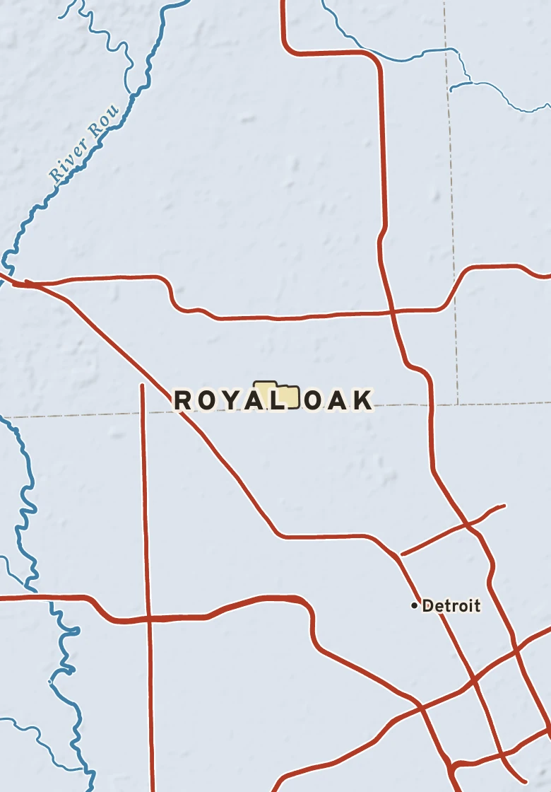 Atlas plate of Royal Oak, Michigan.
