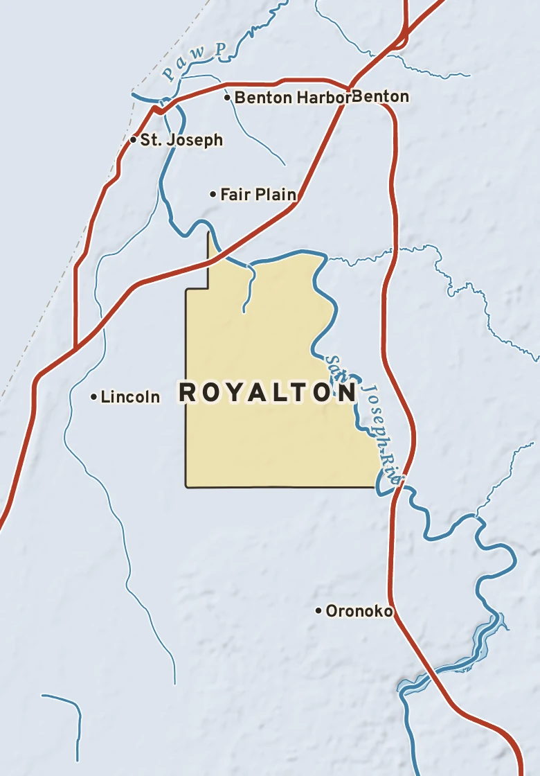 Atlas plate of Royalton, Michigan.