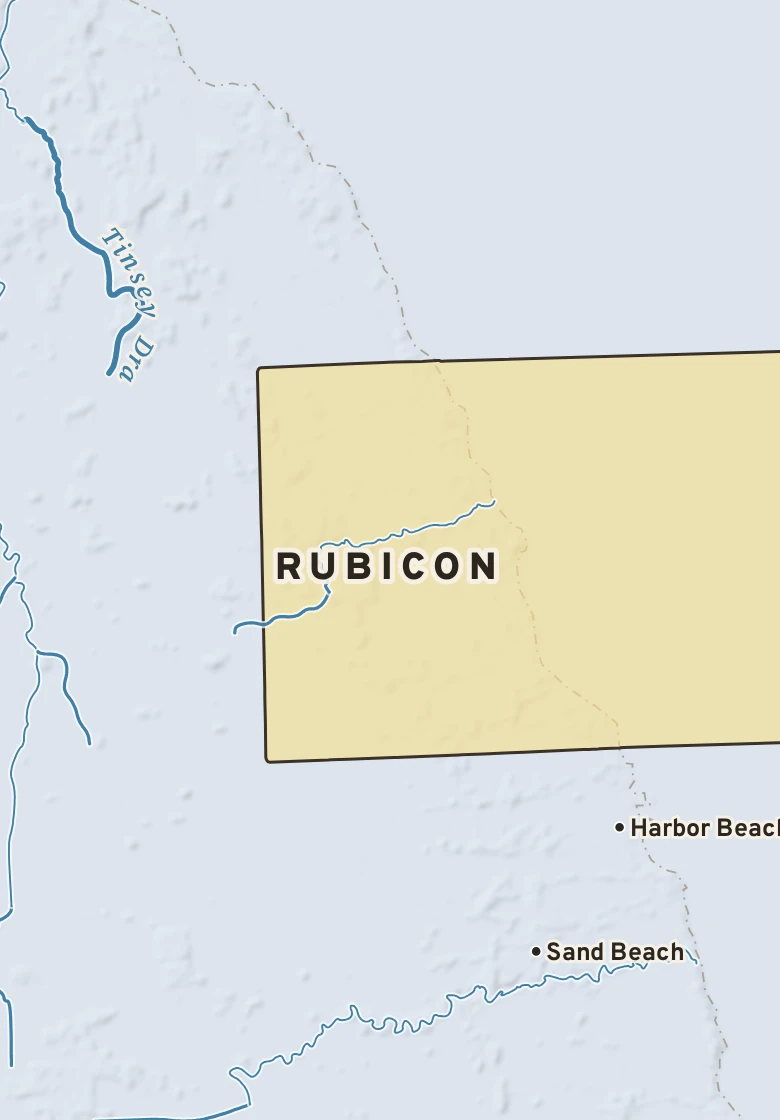 Atlas plate of Rubicon, Michigan.