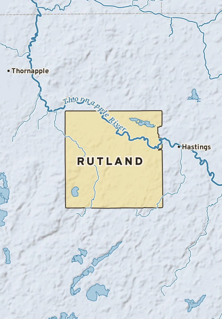 Atlas plate of Rutland, Michigan.