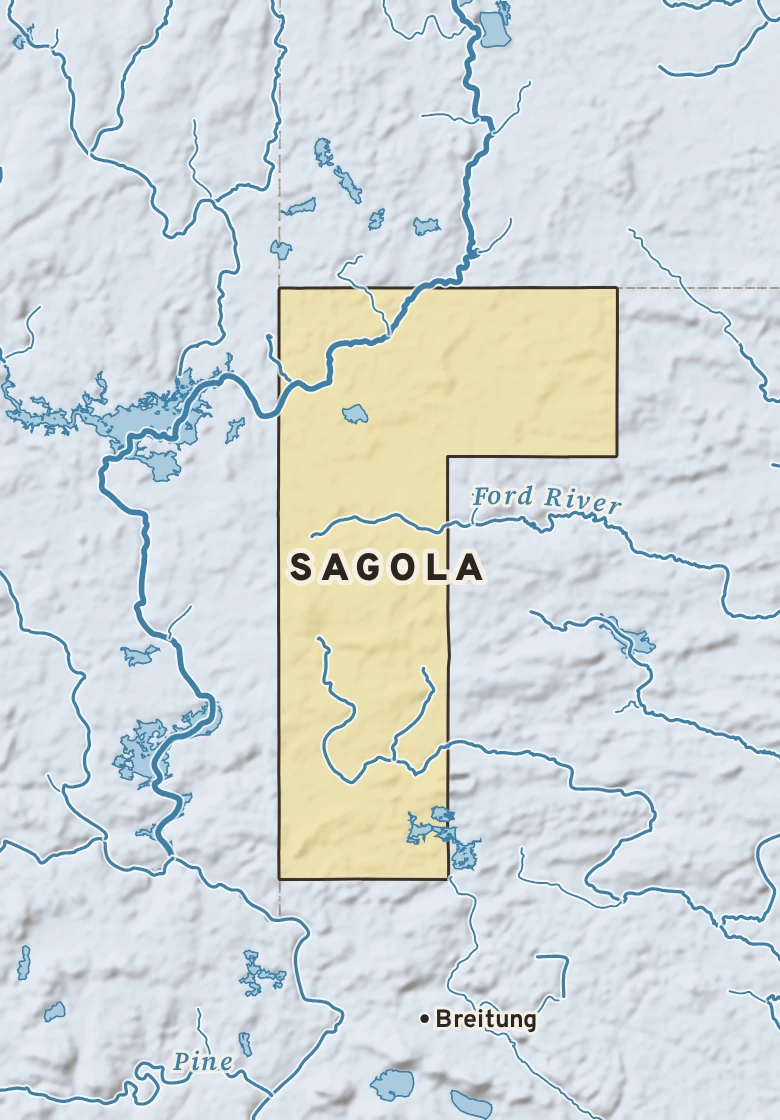 Atlas plate of Sagola, Michigan.