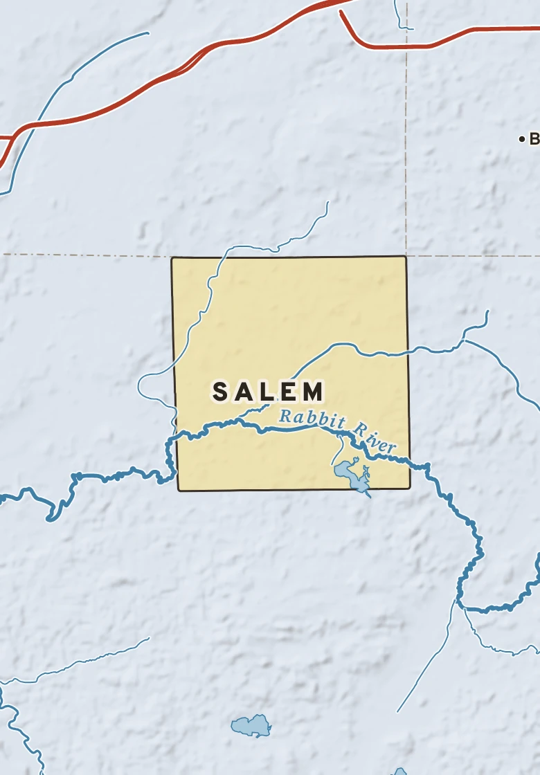 Atlas plate of Salem, Michigan.