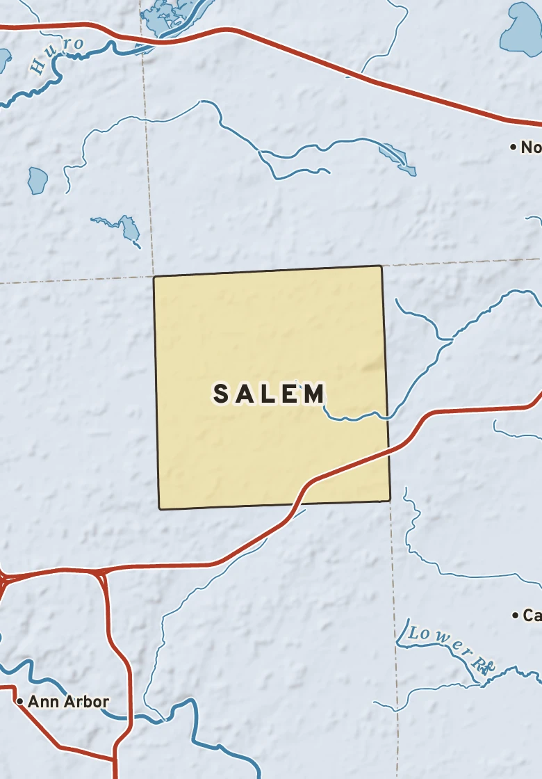 Atlas plate of Salem, Michigan.
