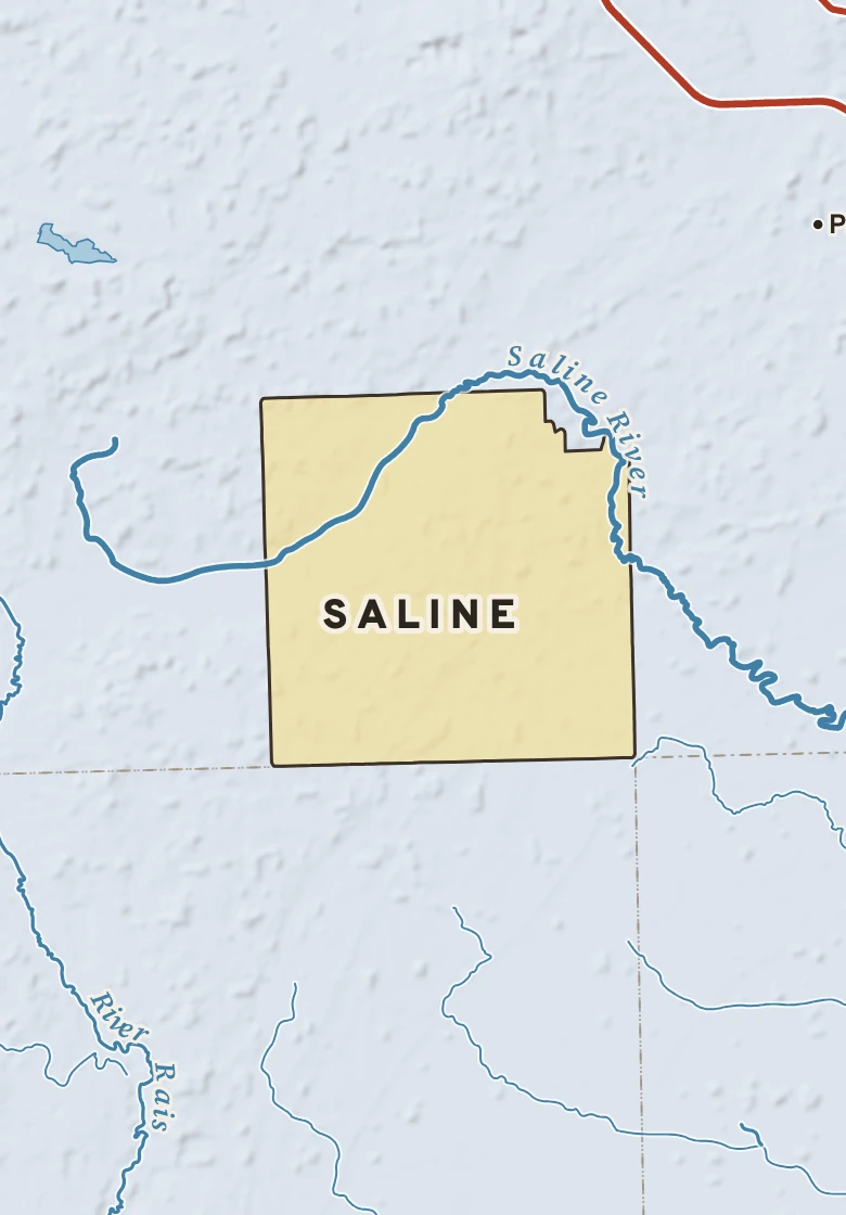 Atlas plate of Saline, Michigan.