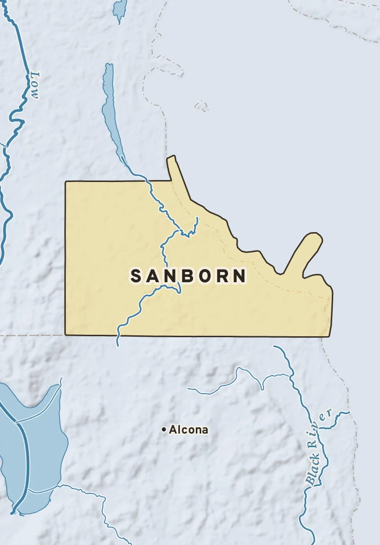 Atlas plate of Sanborn, Michigan.