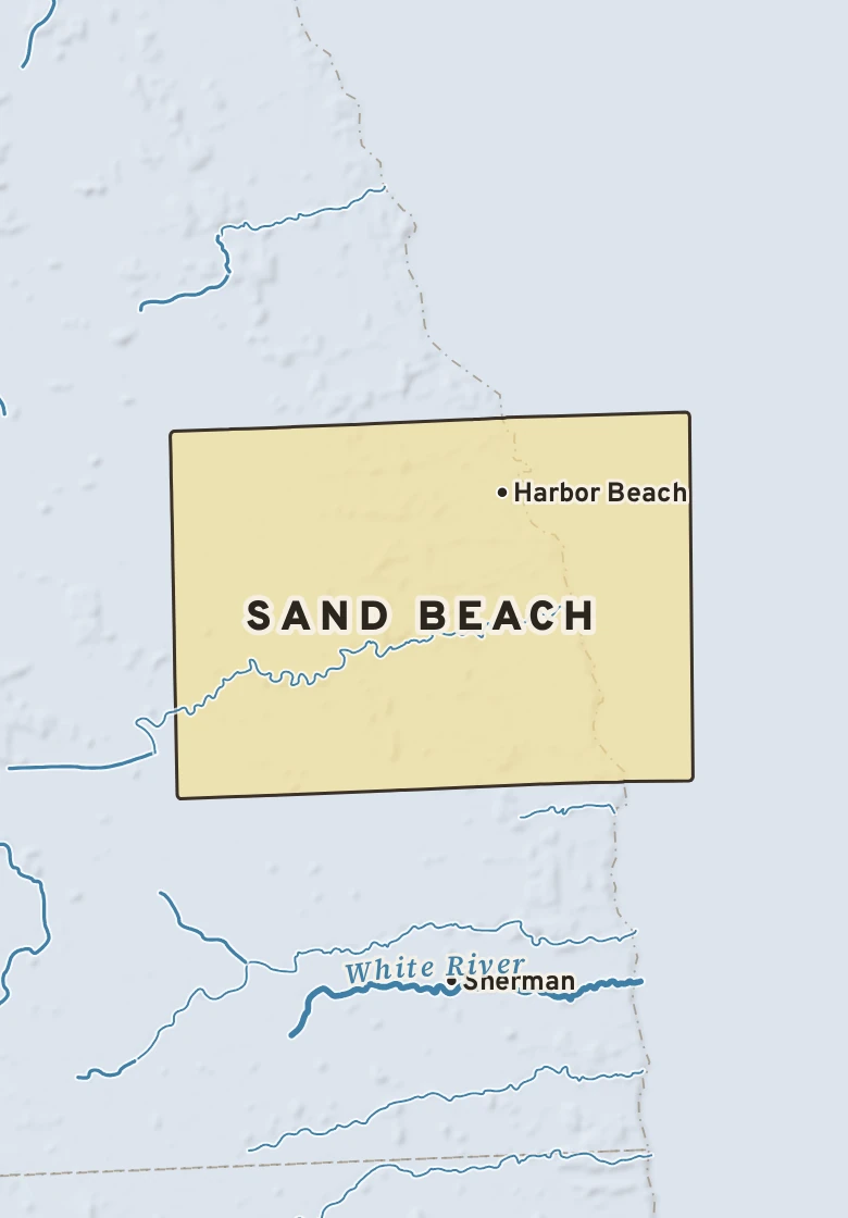 Atlas plate of Sand Beach, Michigan.