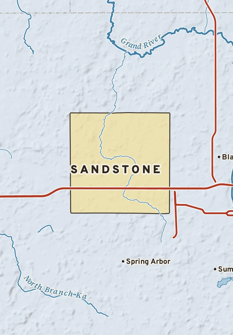 Atlas plate of Sandstone, Michigan.