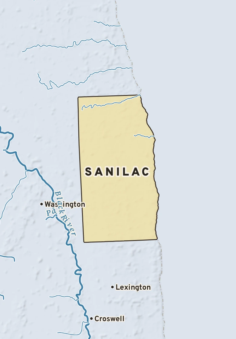 Atlas plate of Sanilac, Michigan.