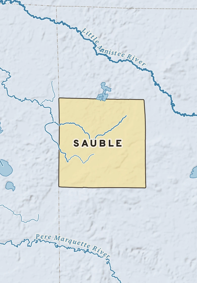 Atlas plate of Sauble, Michigan.