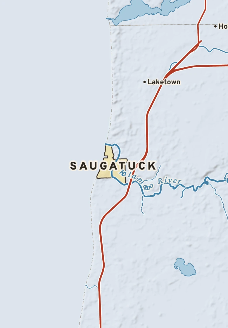 Atlas plate of Saugatuck, Michigan.