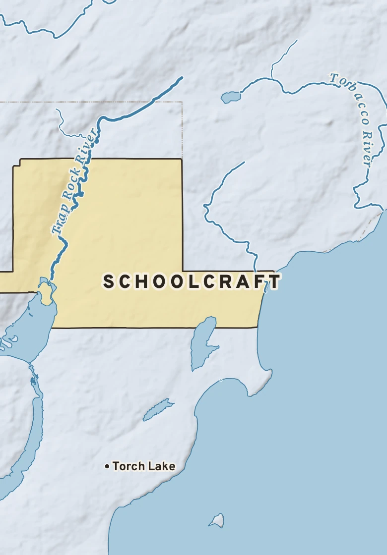 Atlas plate of Schoolcraft, Michigan.