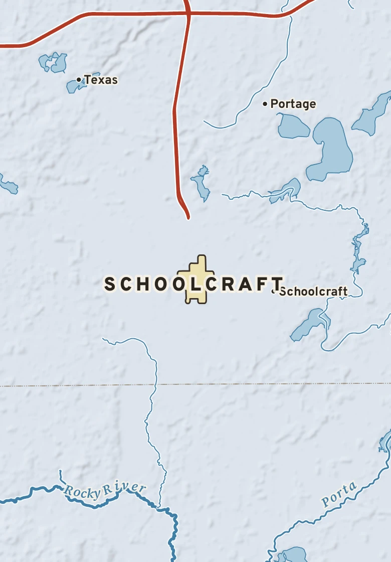 Atlas plate of Schoolcraft, Michigan.