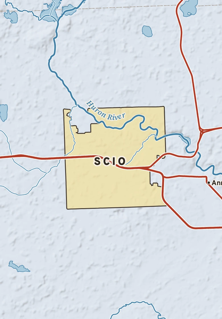 Atlas plate of Scio, Michigan.