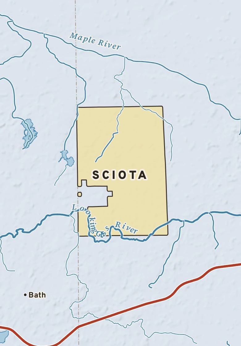 Atlas plate of Sciota, Michigan.