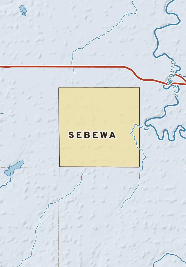 Atlas plate of Sebewa, Michigan.